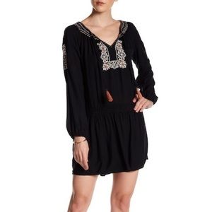 Sanctuary Freya Embroidered Long Sleeve Dress- S